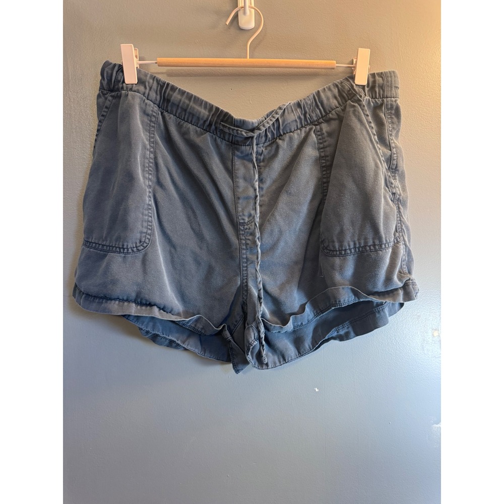 Gap Womens Blue Lyocell Elastic Waist Casual Shorts Size L QL568565